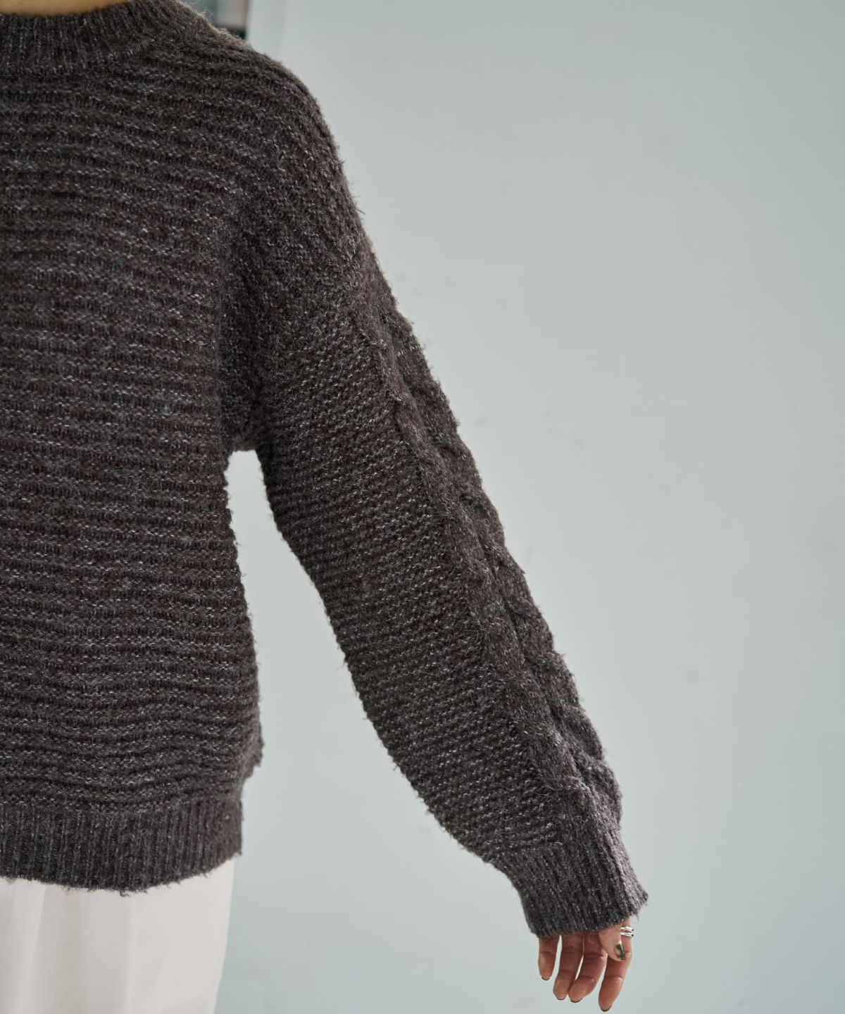 着用イメージ 166cm ダークブラウン