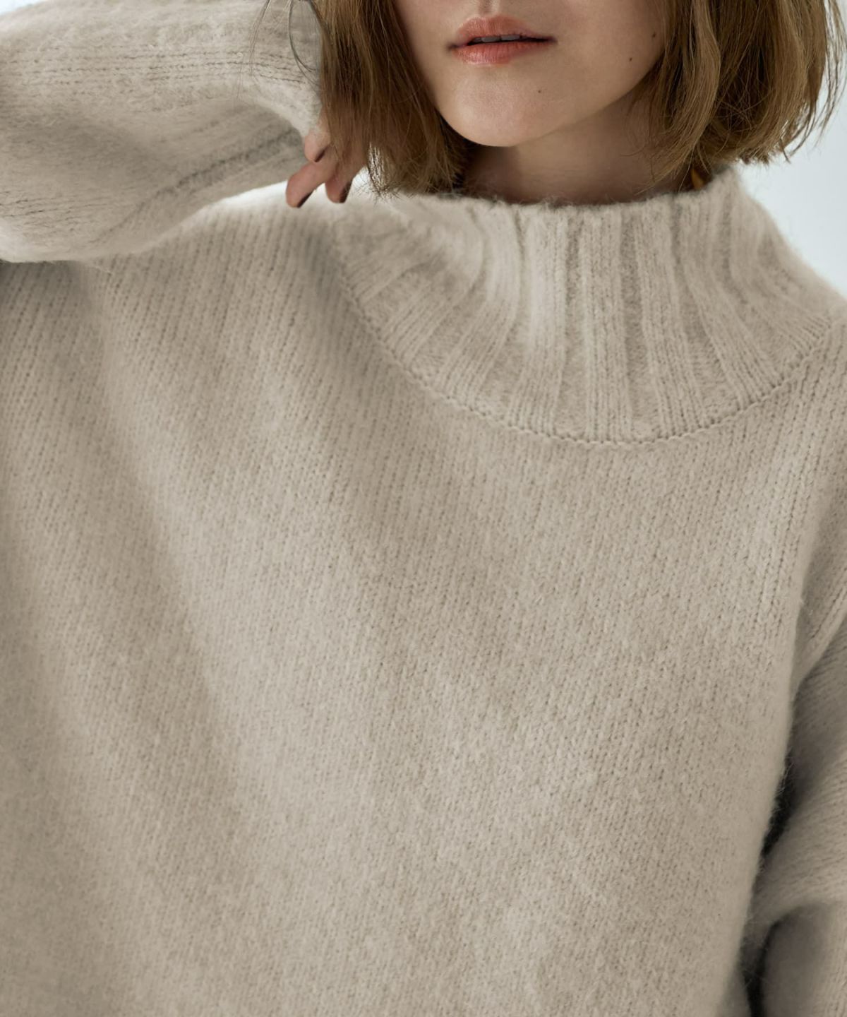 着用イメージ 166cm アイボリー