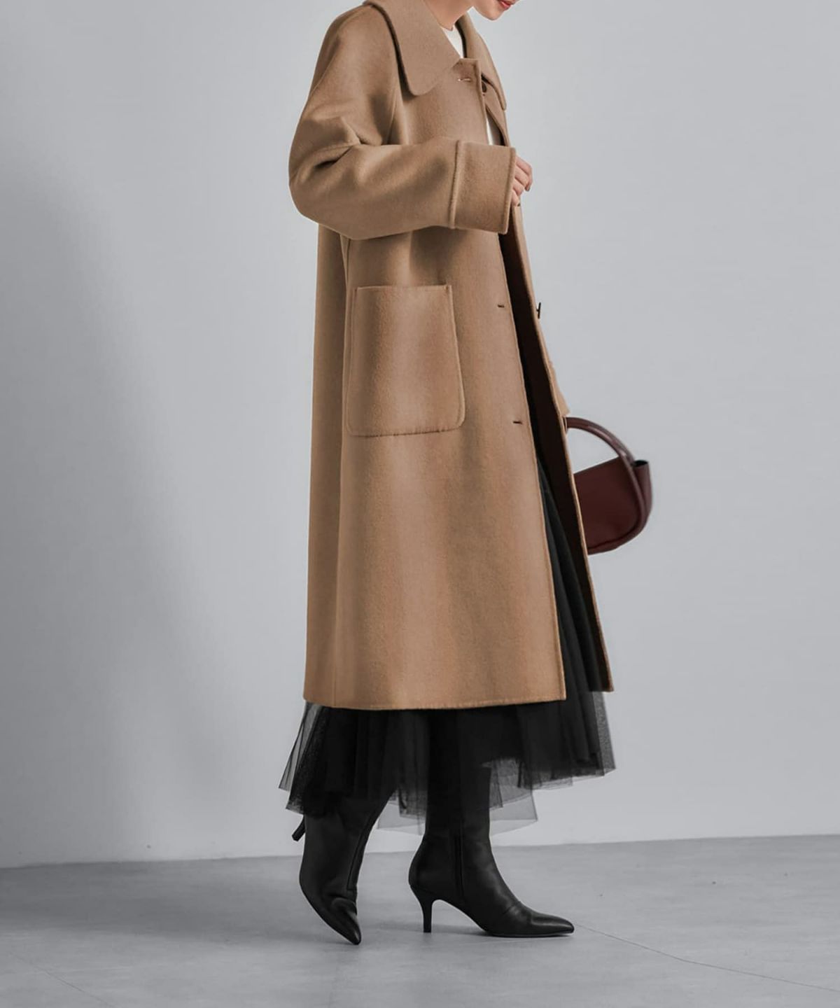 着用イメージ 165cm キャメル
