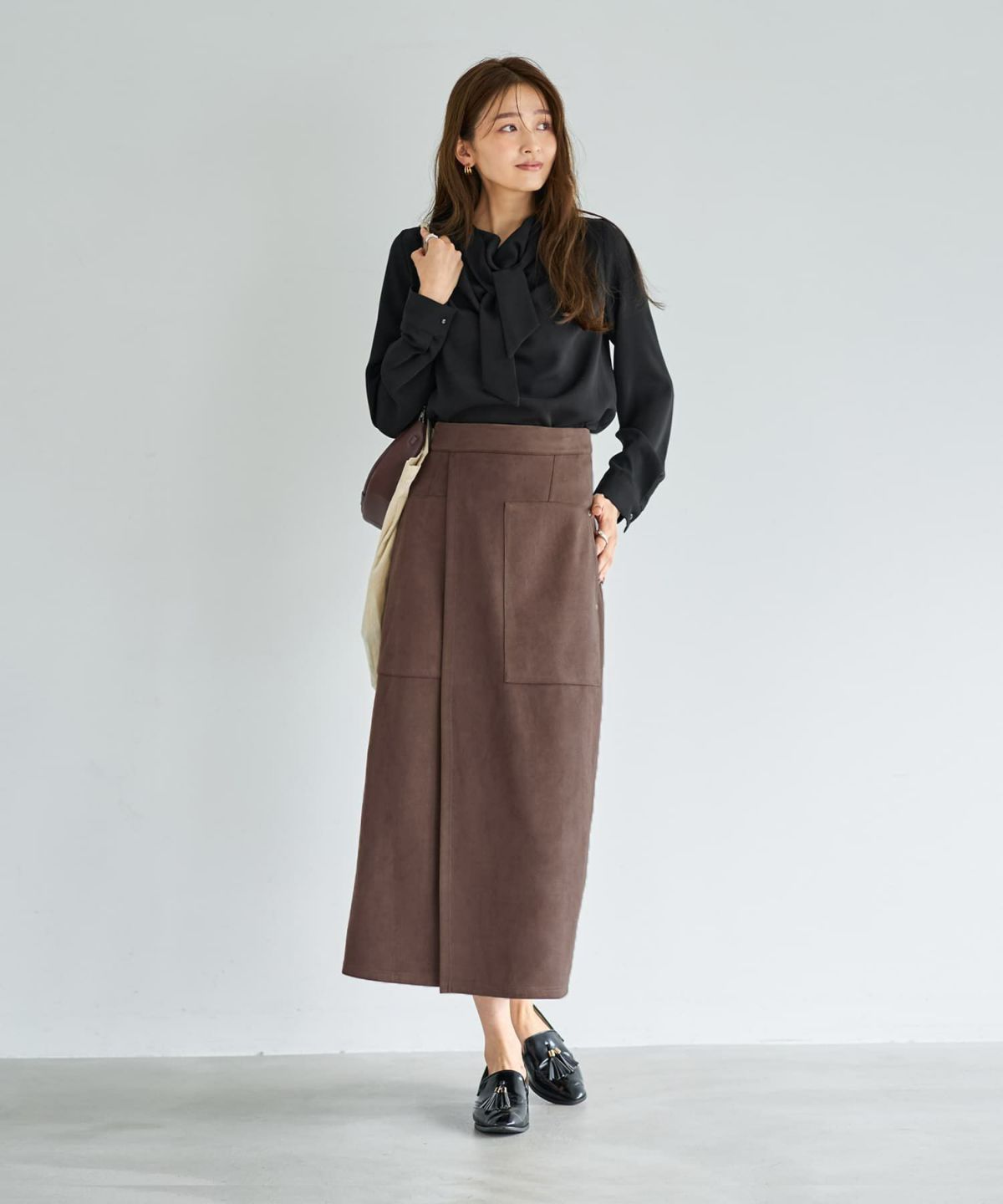 着用イメージ 166cm ブラウン Sサイズ