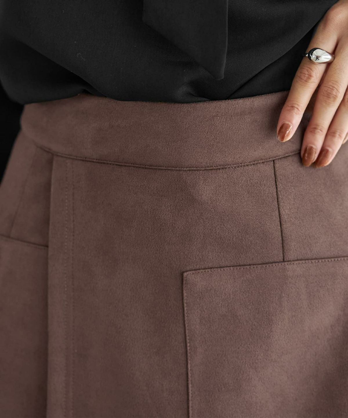 着用イメージ 166cm ブラウン Sサイズ