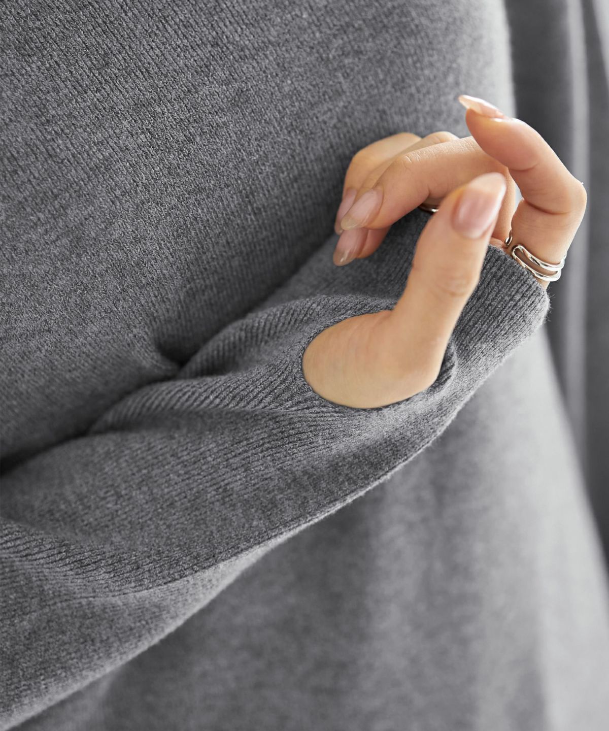 着用イメージ 166cm グレー