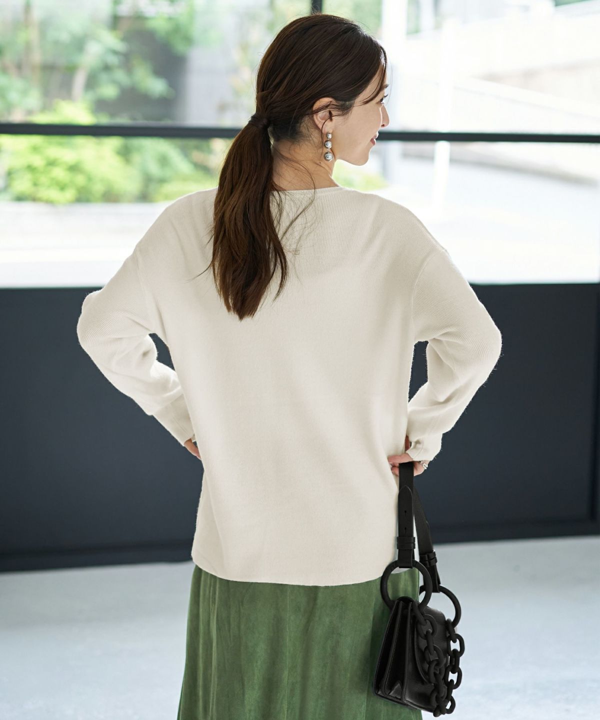 着用イメージ 166cm ホワイト