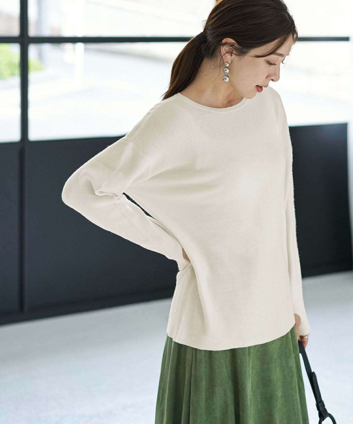 着用イメージ 166cm ホワイト