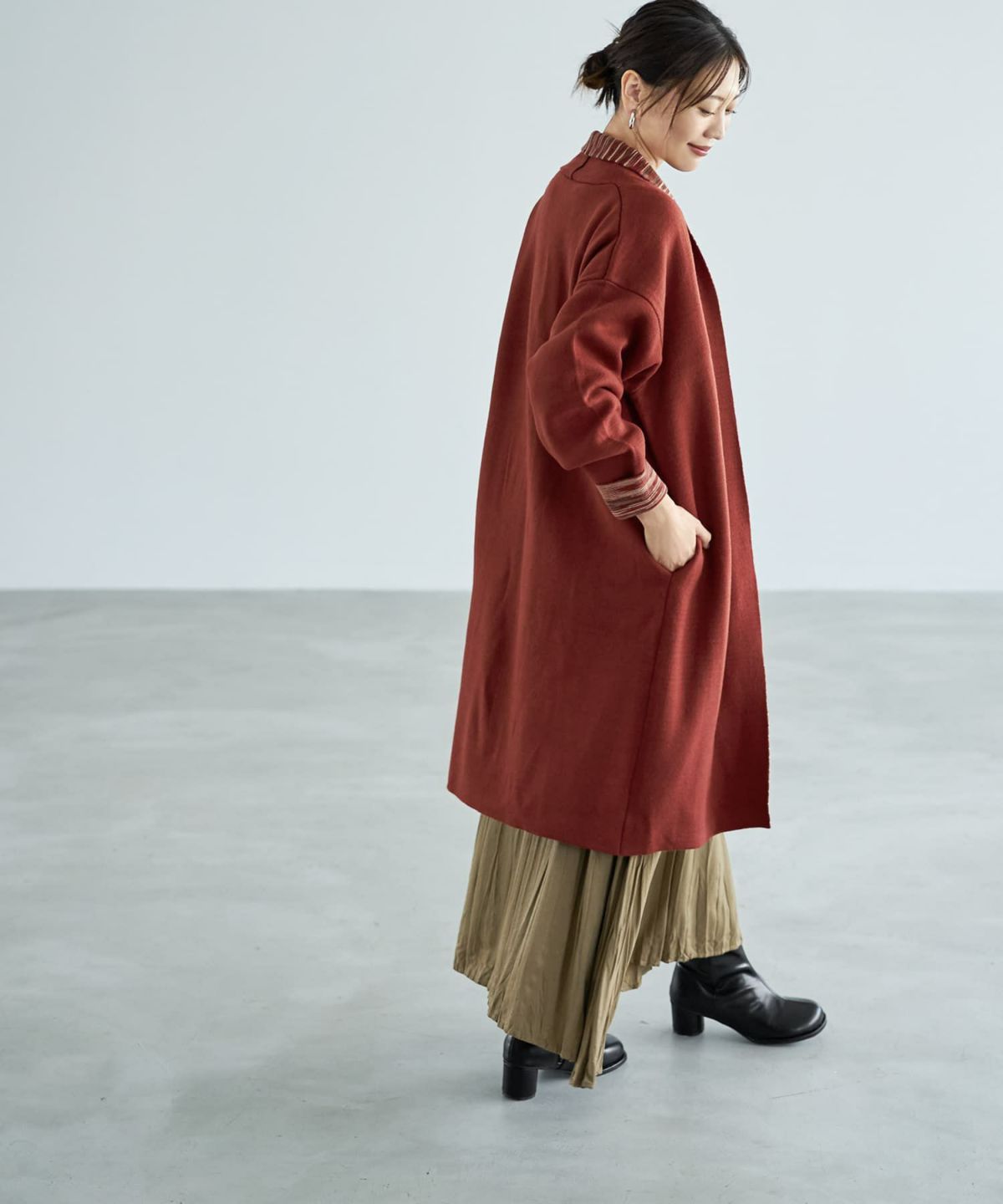 着用イメージ 166cm ブリック