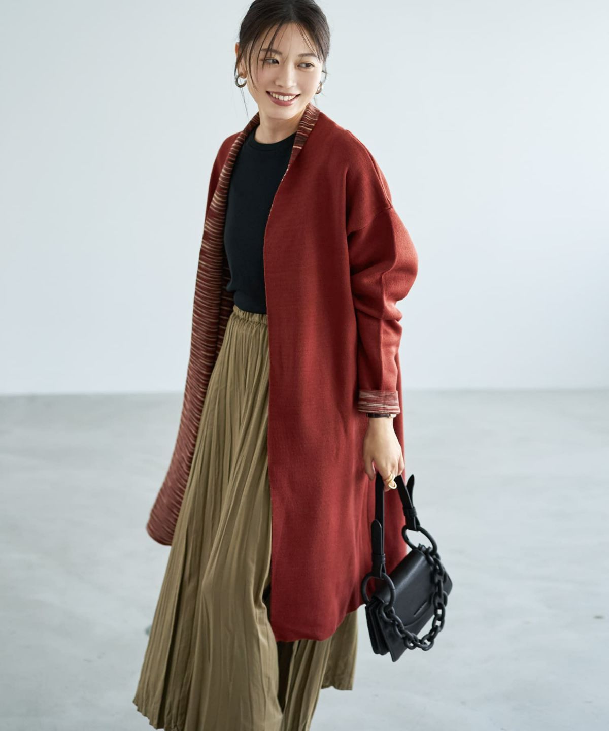 着用イメージ 166cm ブリック