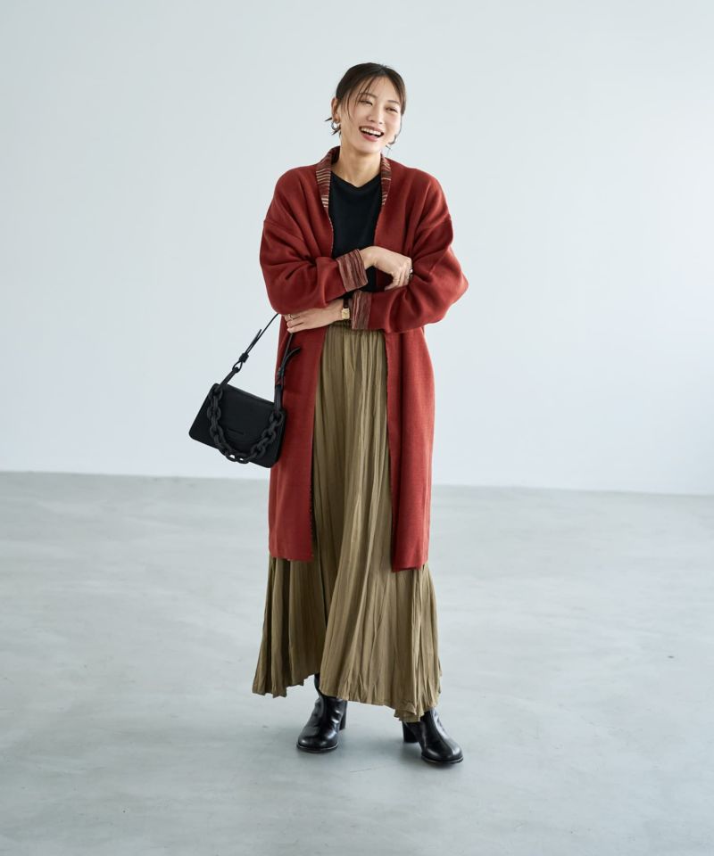 ★アルベロベロ❣️可愛いロング コーデガン ☆ダブルフェイスコーディガン | おしゃれな大人レディース