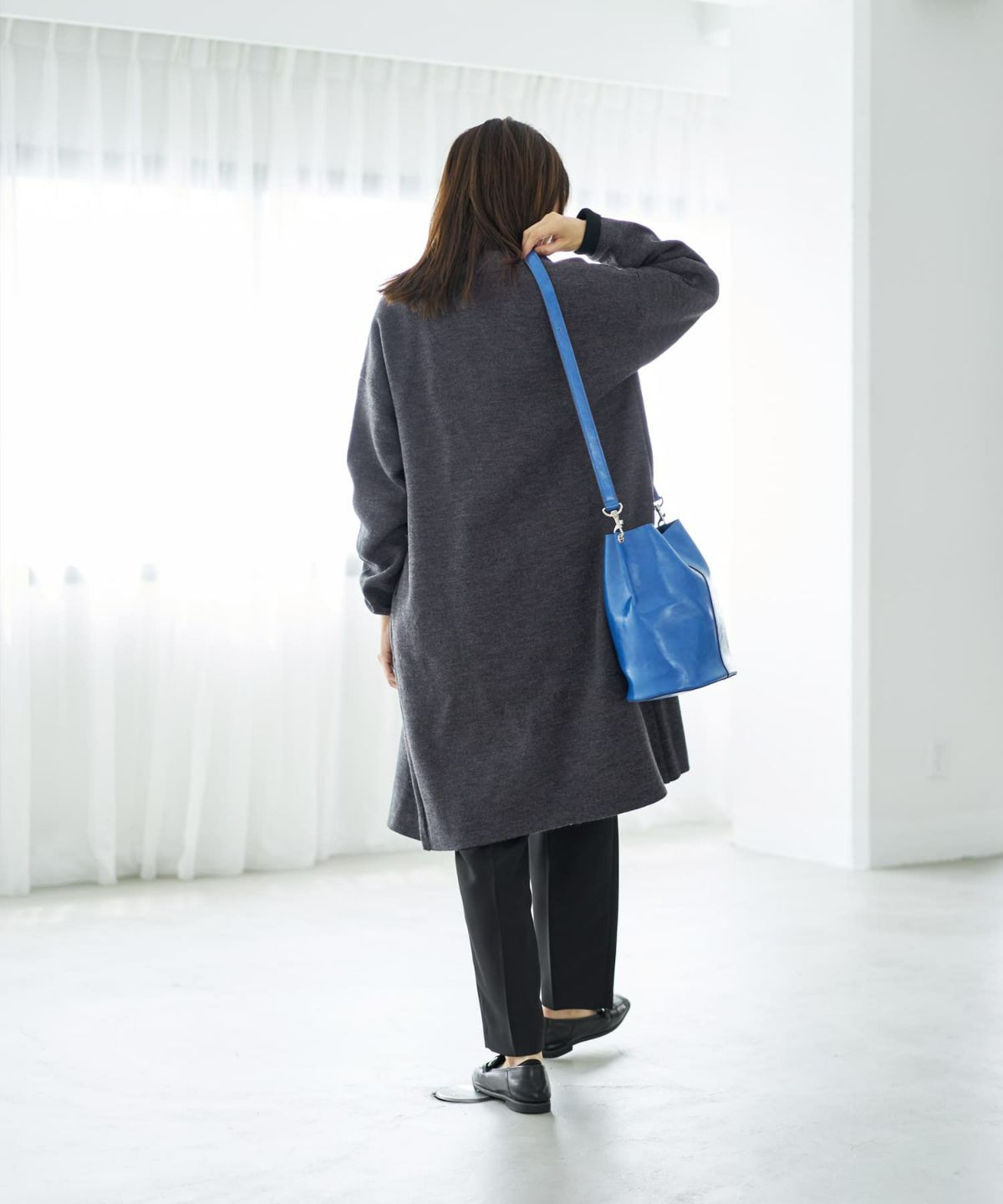 着用イメージ 166cm チャコール