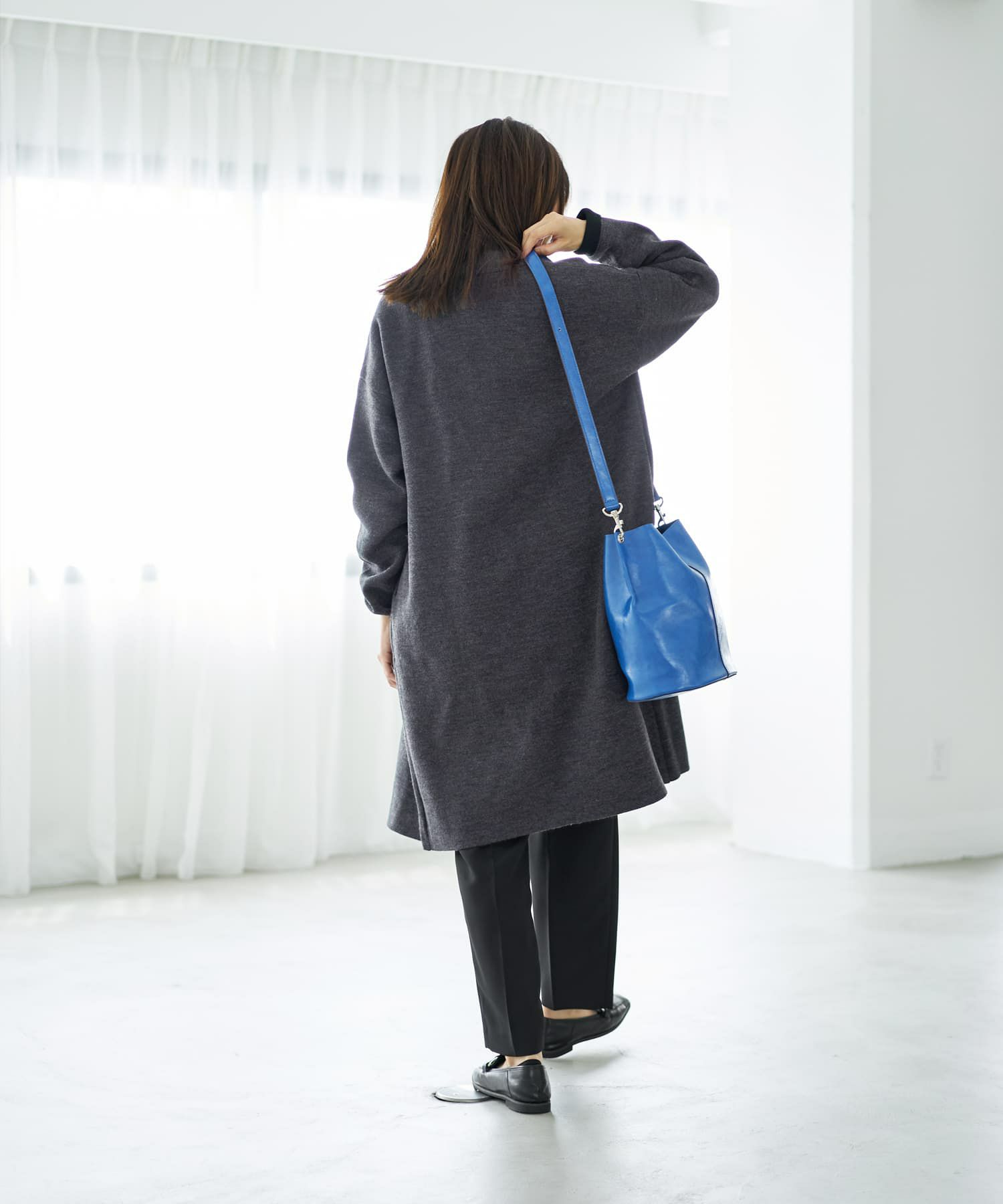 着用イメージ 166cm チャコール