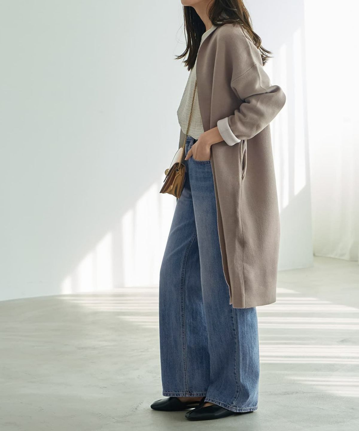 着用イメージ 165cm ドライベージュ