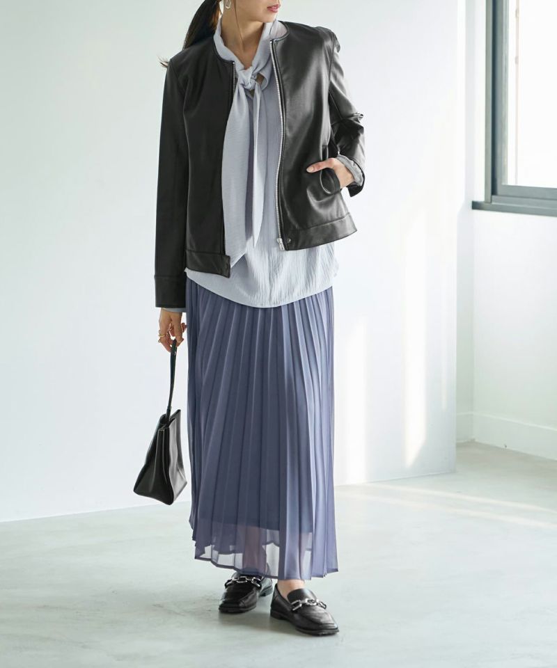 新品✨トゥービーシック ノーカラージップブルゾン フリル ウォッシャブル 44 TO BE CHIC｜トゥー ビー シックのノーカラージャケット通販 - ZOZOTOWN