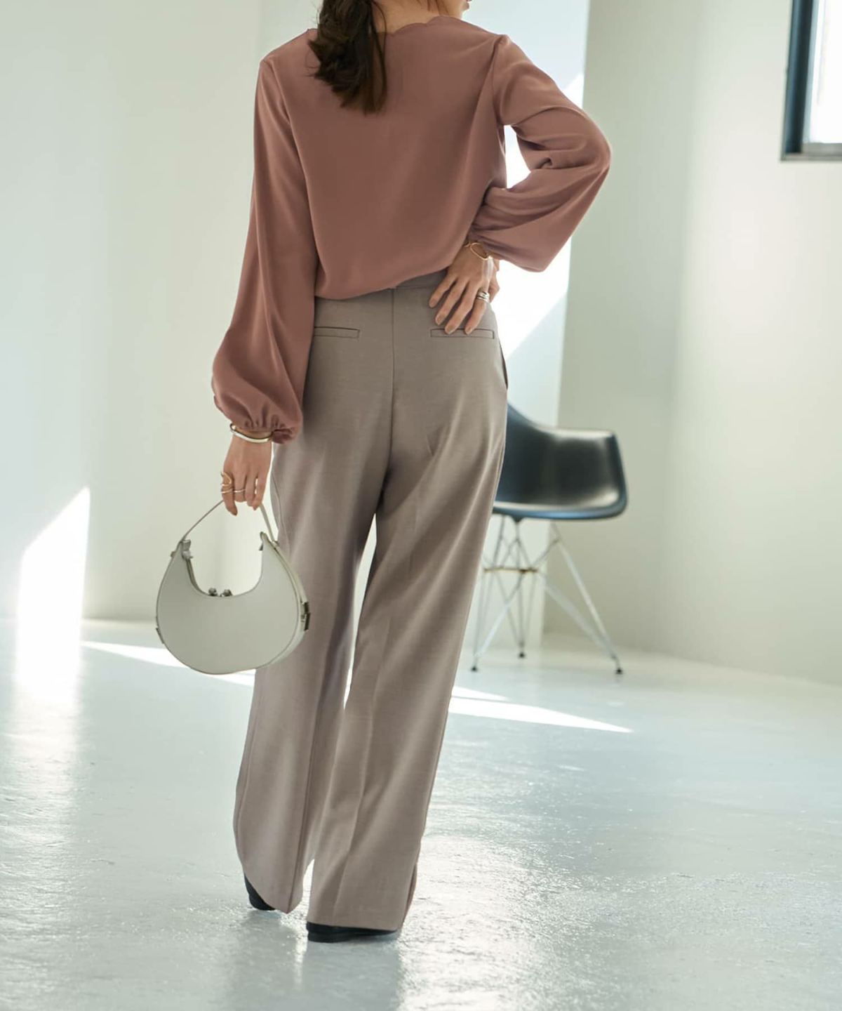 着用イメージ 165cm ダークアプリコット Mサイズ