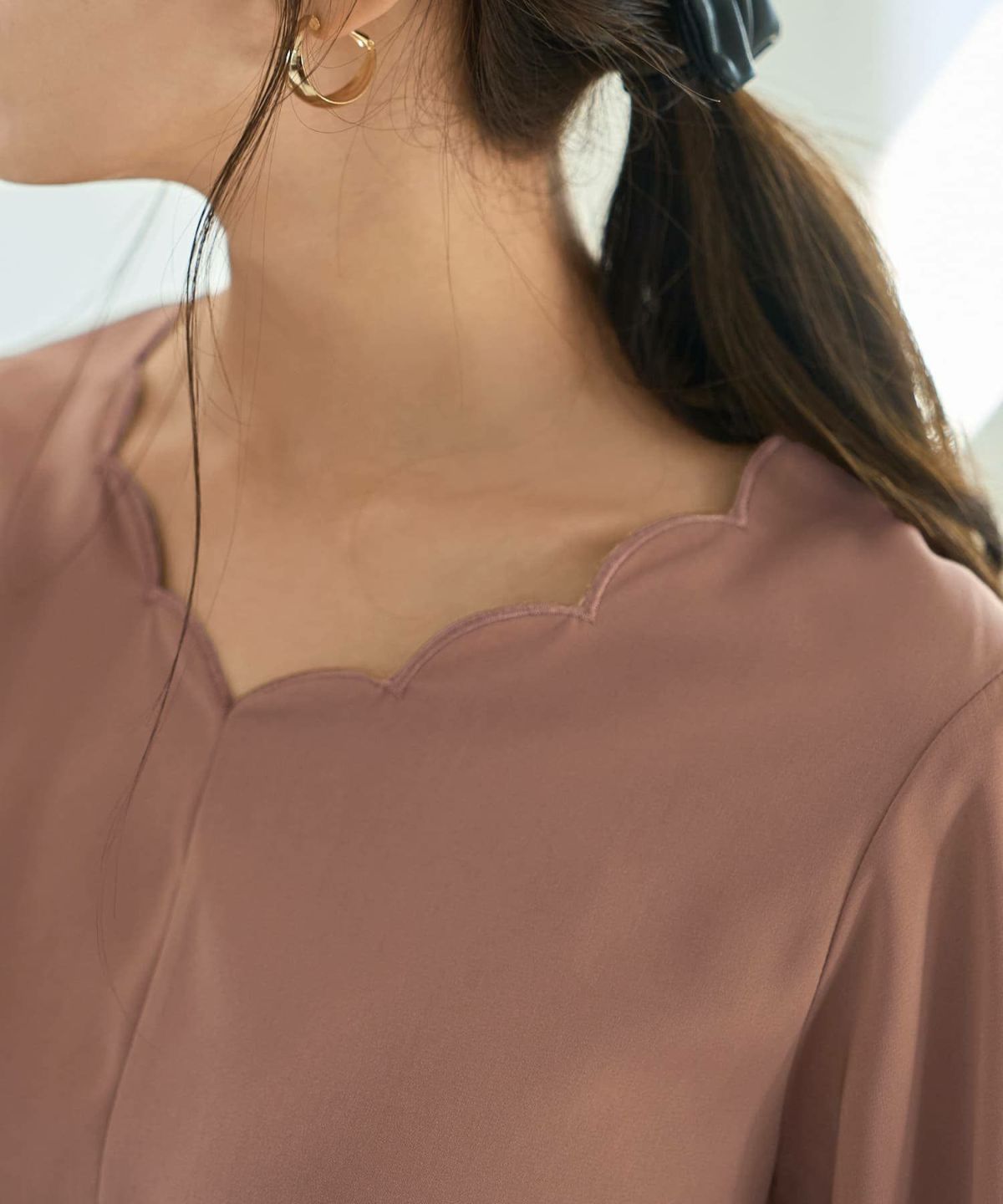 着用イメージ 165cm ダークアプリコット Mサイズ