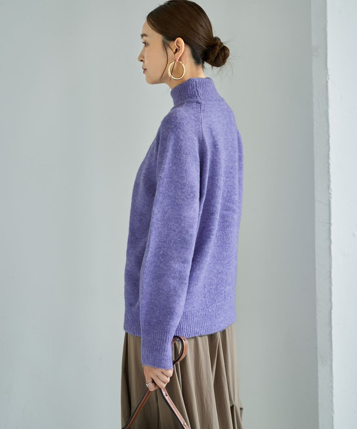 着用イメージ 166cm パープル