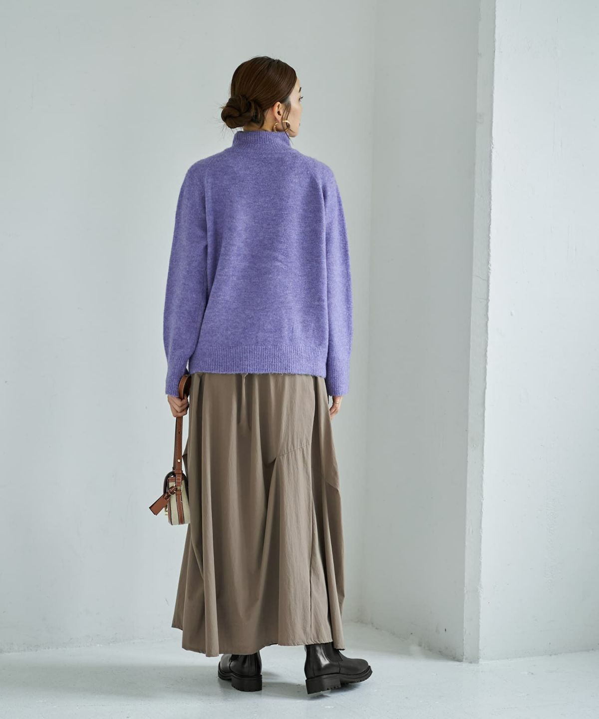 着用イメージ 166cm パープル