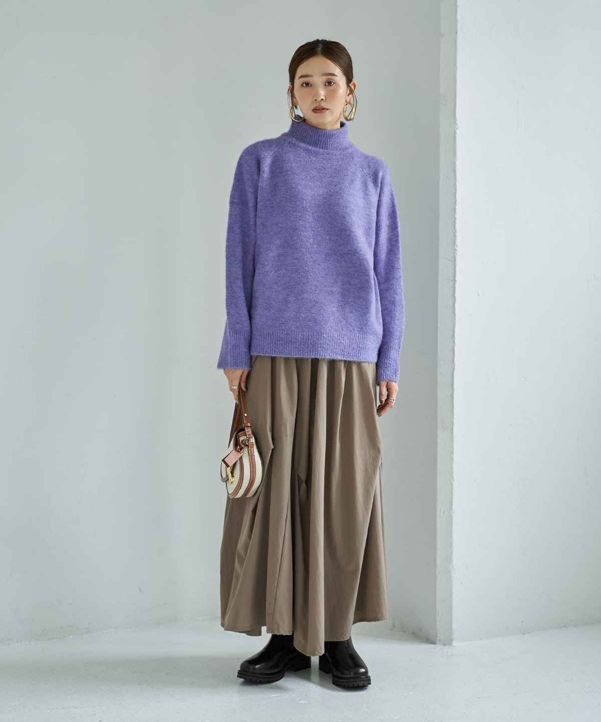 着用イメージ 166cm パープル