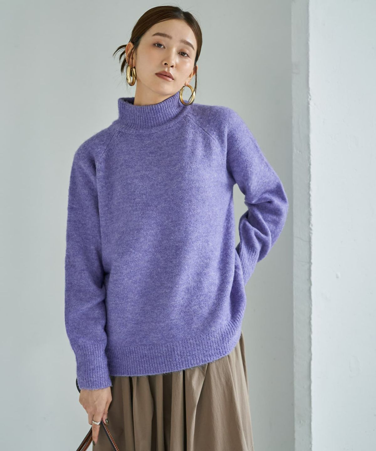 着用イメージ 166cm パープル