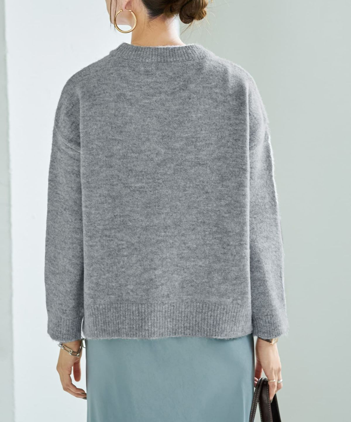 着用イメージ 166cm ライトグレー