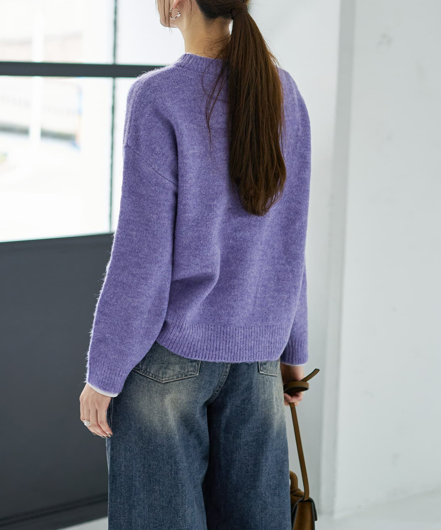 着用イメージ 166cm パープル