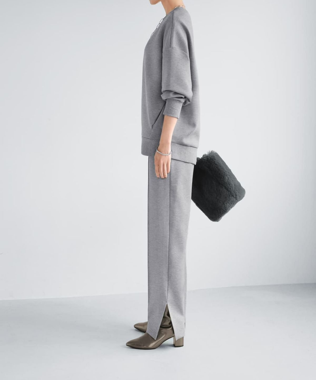 着用イメージ 165cm グレー Sサイズ（股下69cm）