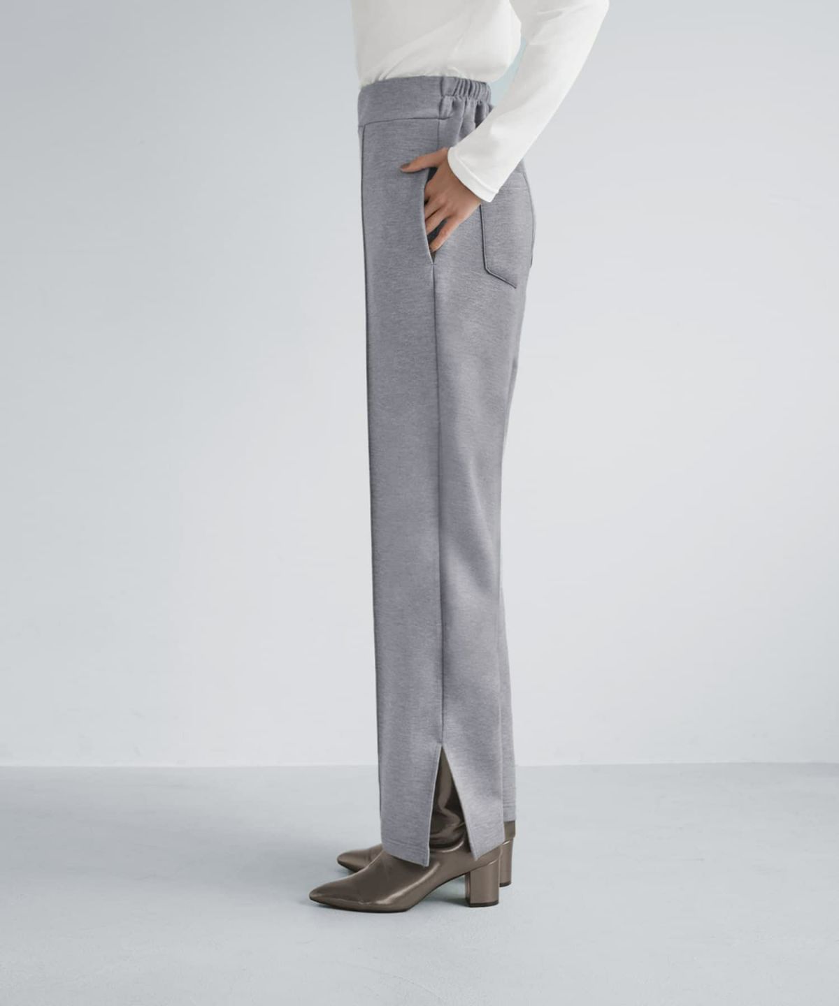 着用イメージ 165cm グレー Sサイズ（股下69cm）