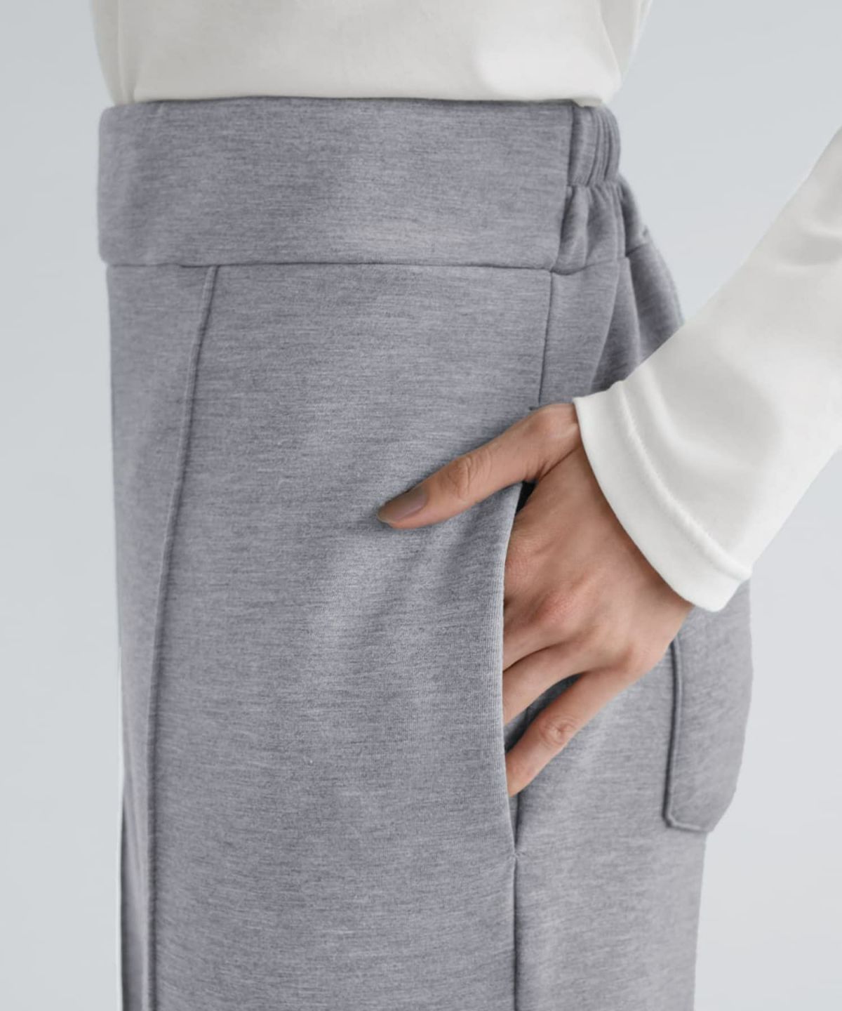 着用イメージ 165cm グレー Sサイズ（股下69cm）