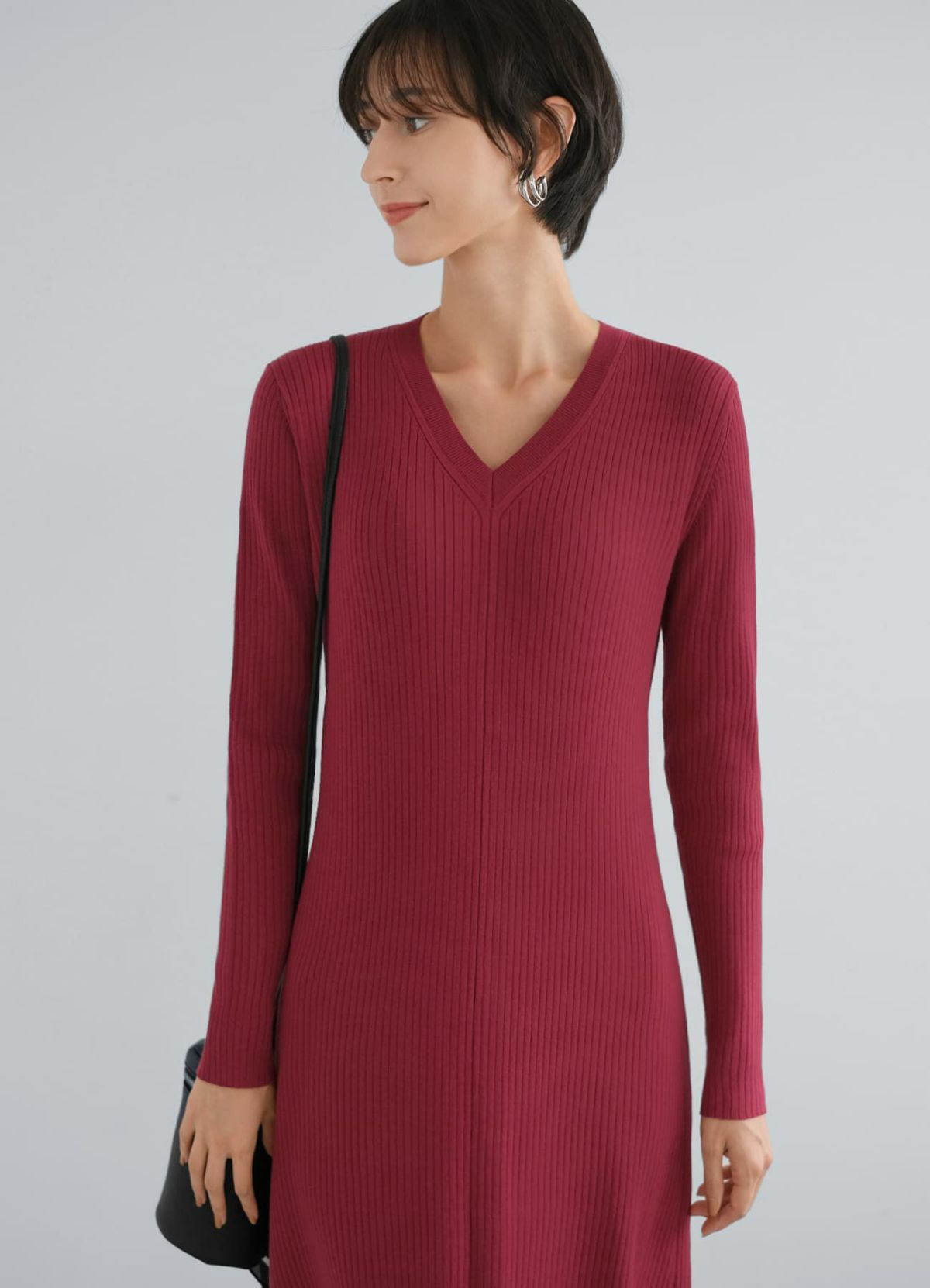 着用イメージ 168cm 着用サイズ 02 ダークレッド