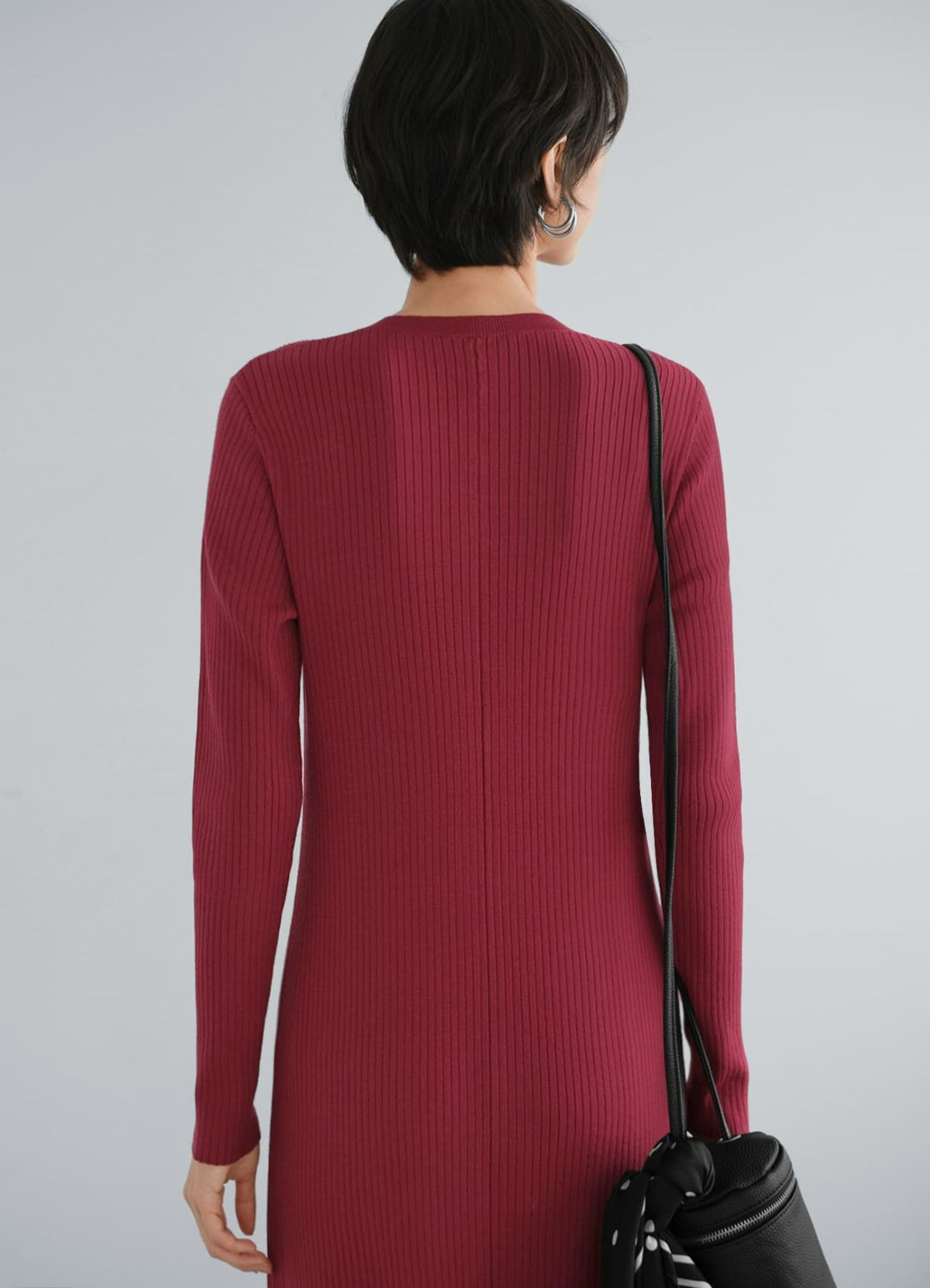 着用イメージ 168cm 着用サイズ 02 ダークレッド