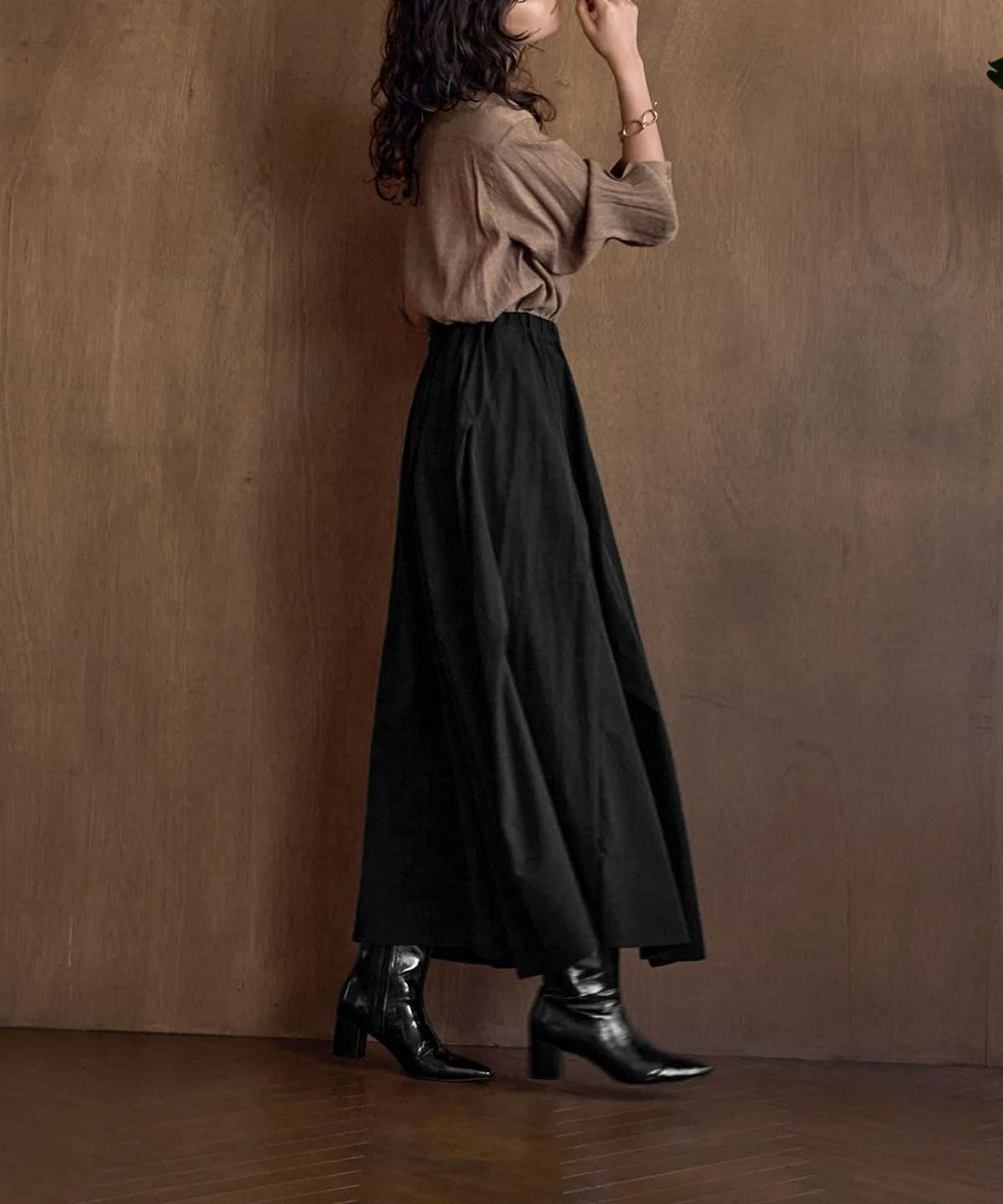 着用イメージ 167cm セピアブラウン