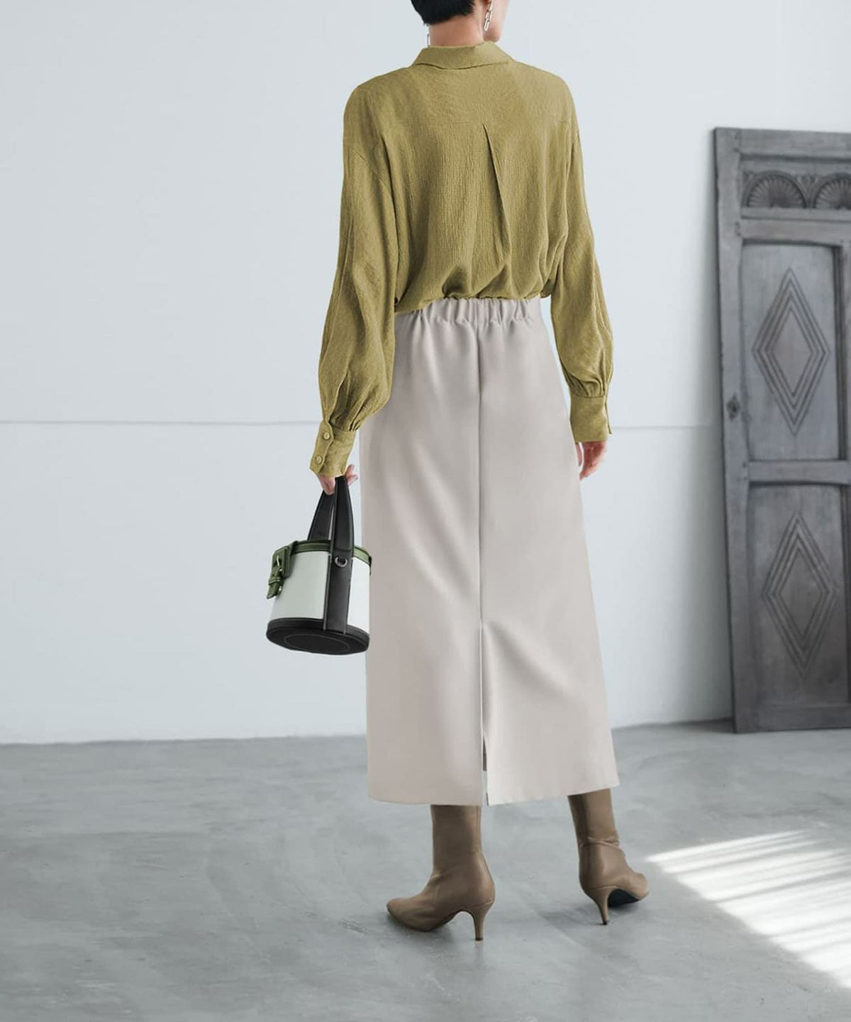 着用イメージ 165cm オリーブイエロー