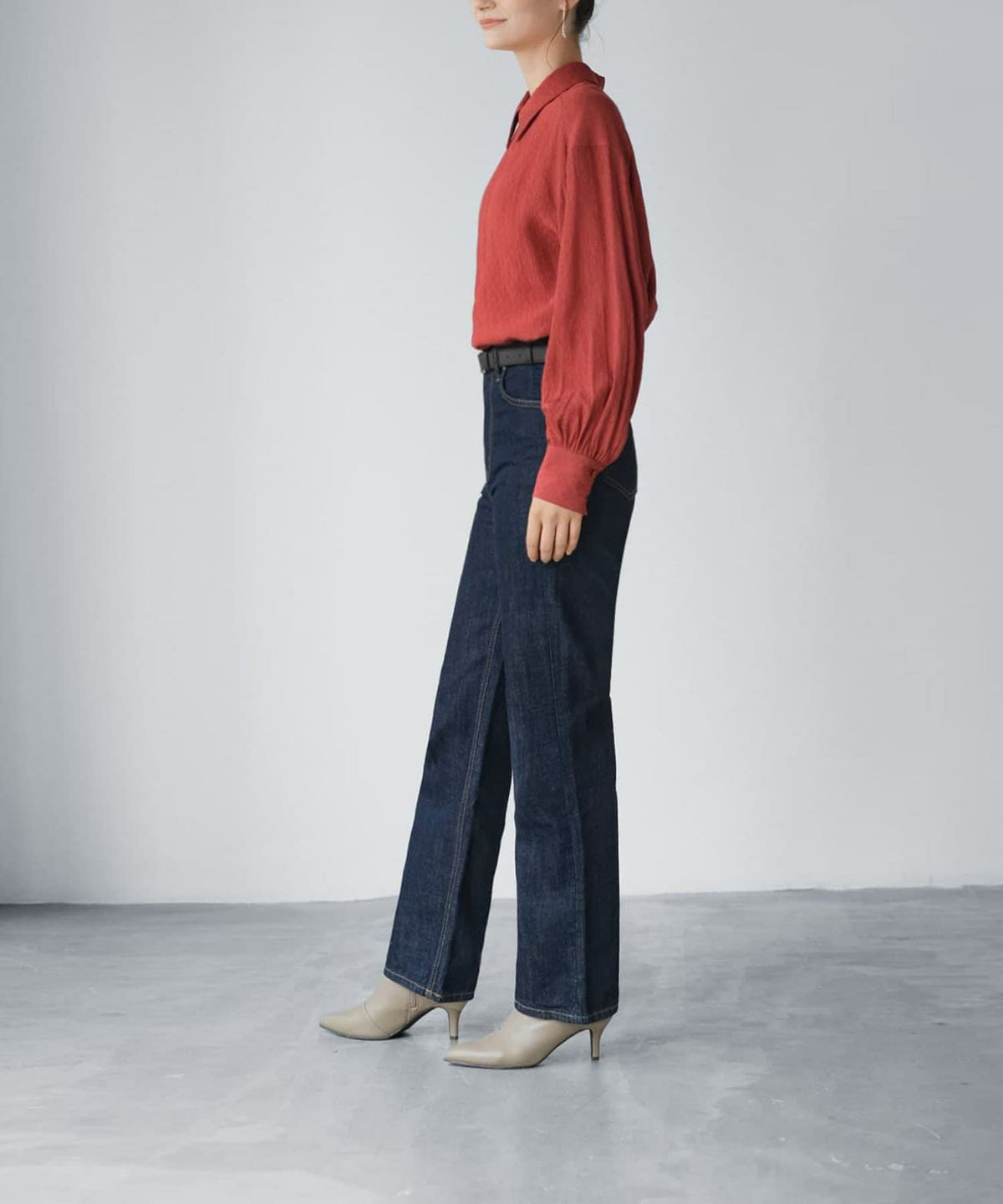 着用イメージ 165cm スモーキーレッド