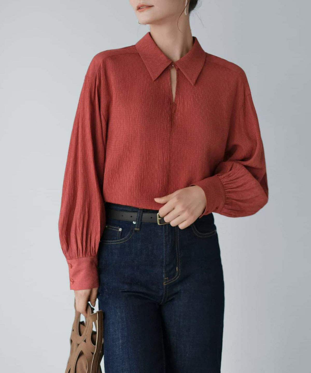 着用イメージ 165cm スモーキーレッド