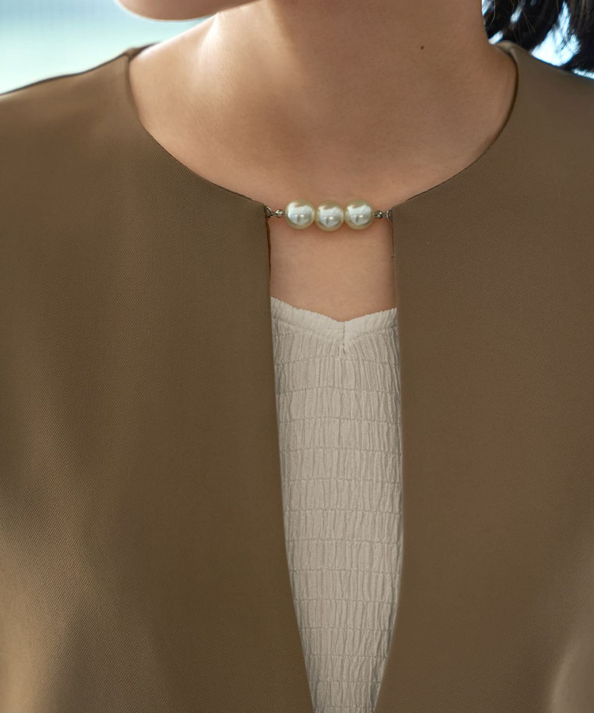 着用イメージ 164cm 02サイズ　カーキベージュ