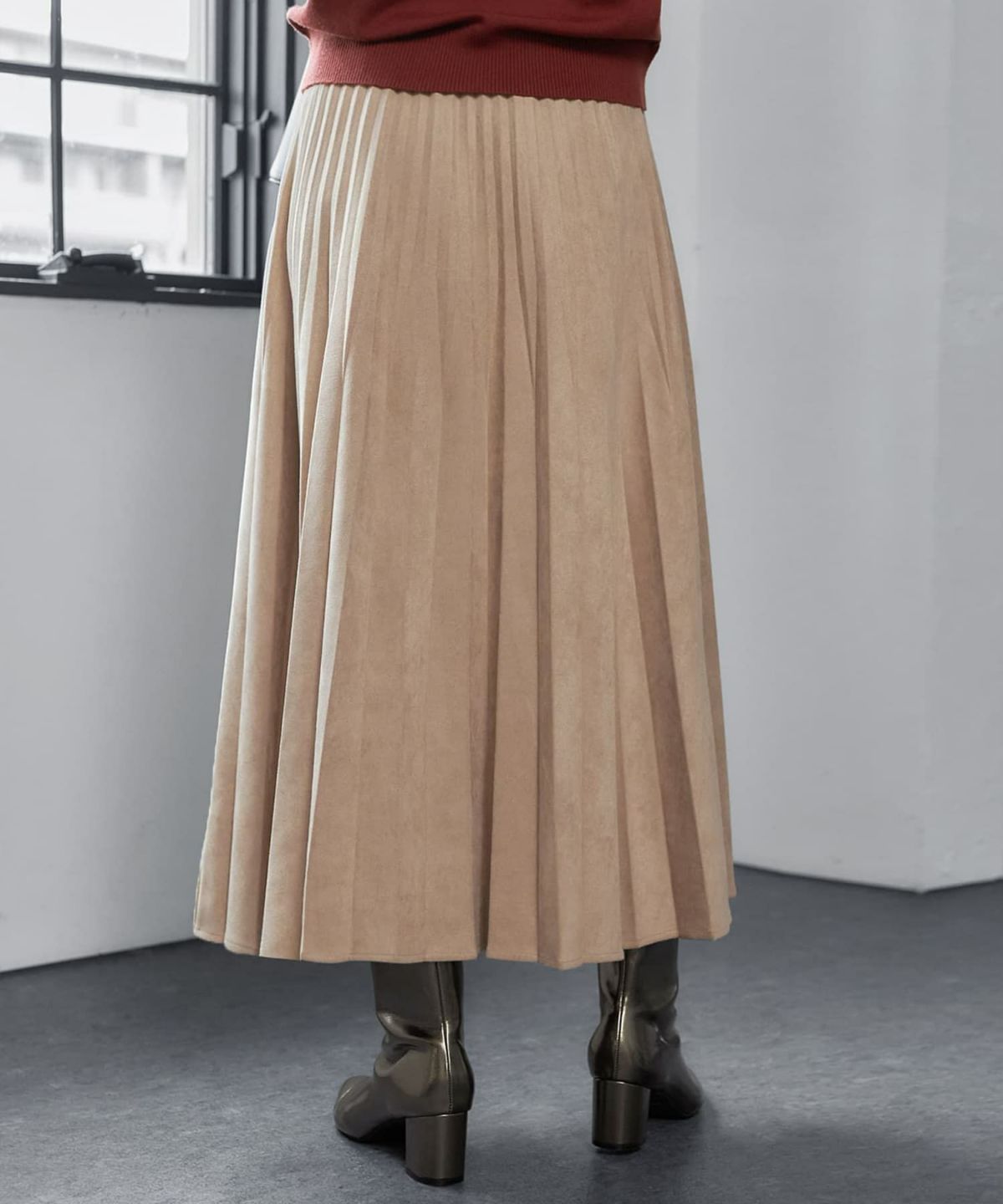 着用イメージ 166cm ライトベージュ 02サイズ