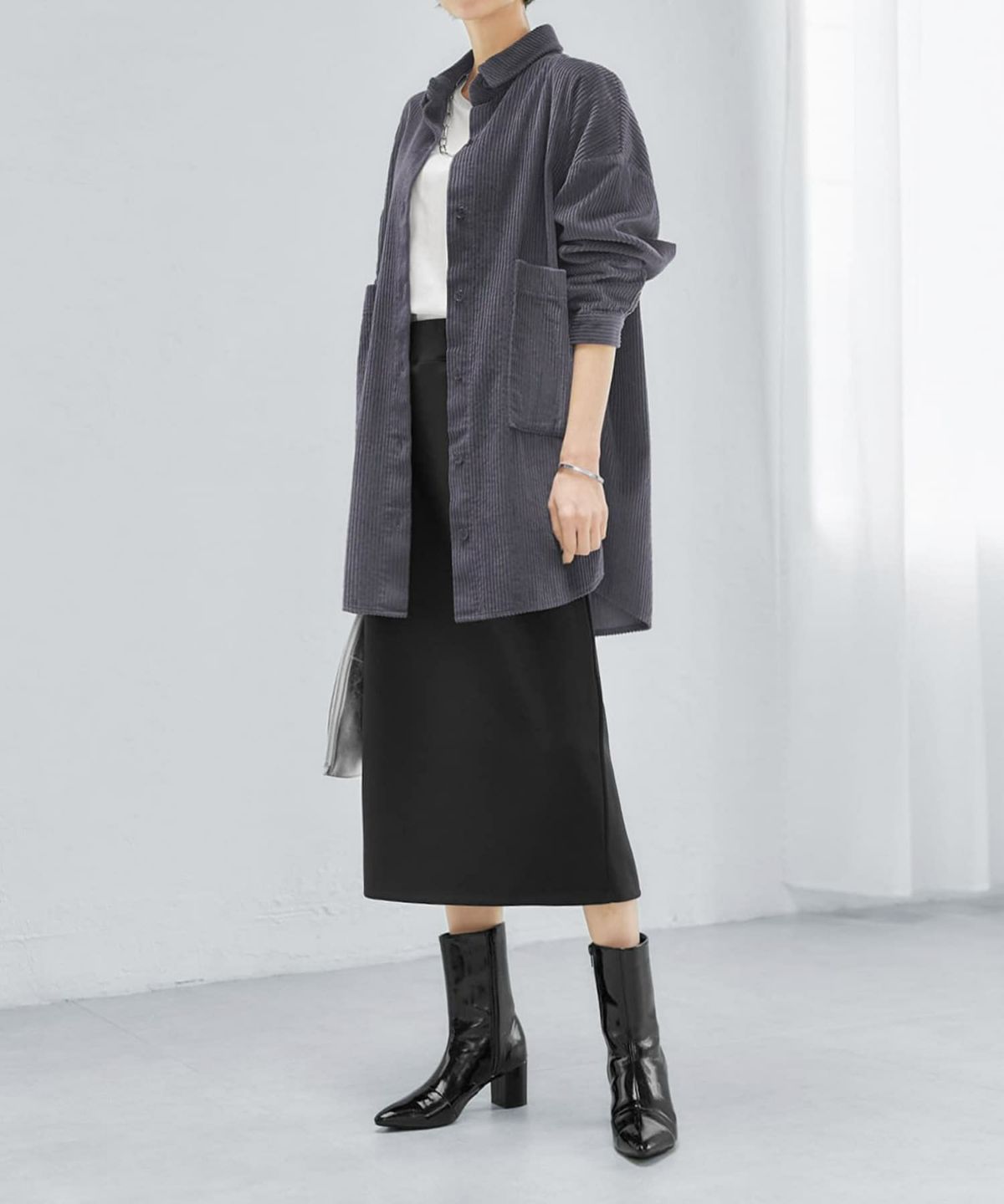 着用イメージ 168cm ダークグレー