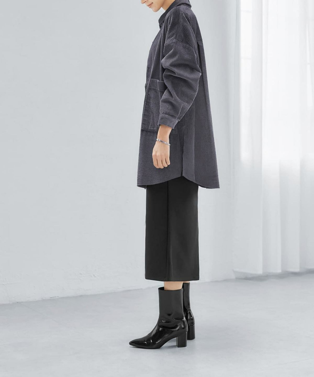 着用イメージ 168cm ダークグレー