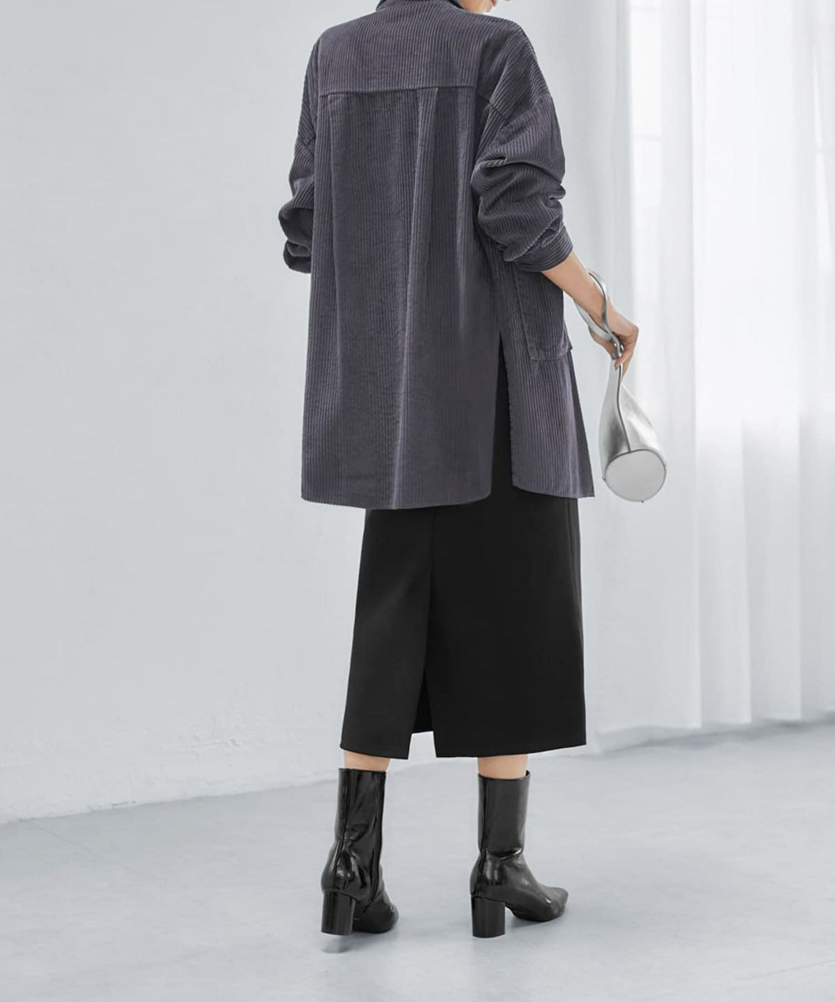 着用イメージ 168cm ダークグレー