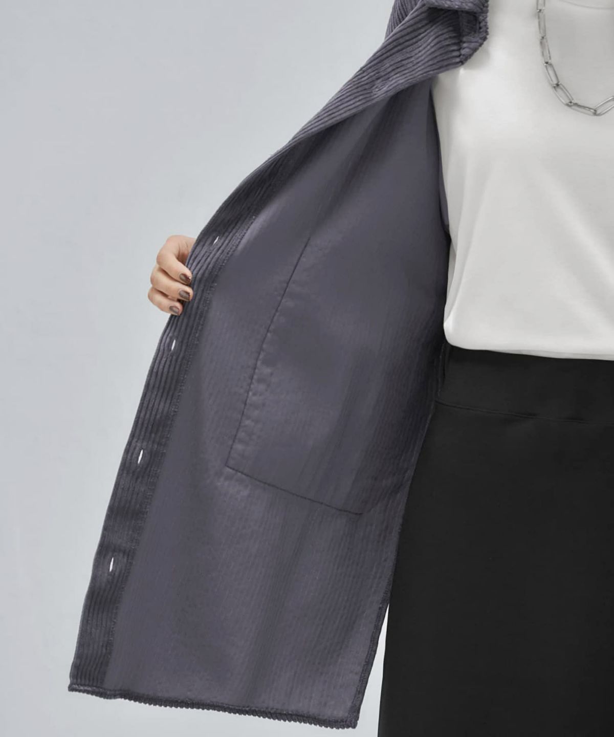 着用イメージ 168cm ダークグレー