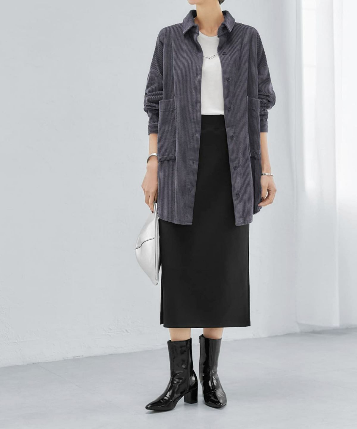 着用イメージ 168cm ダークグレー