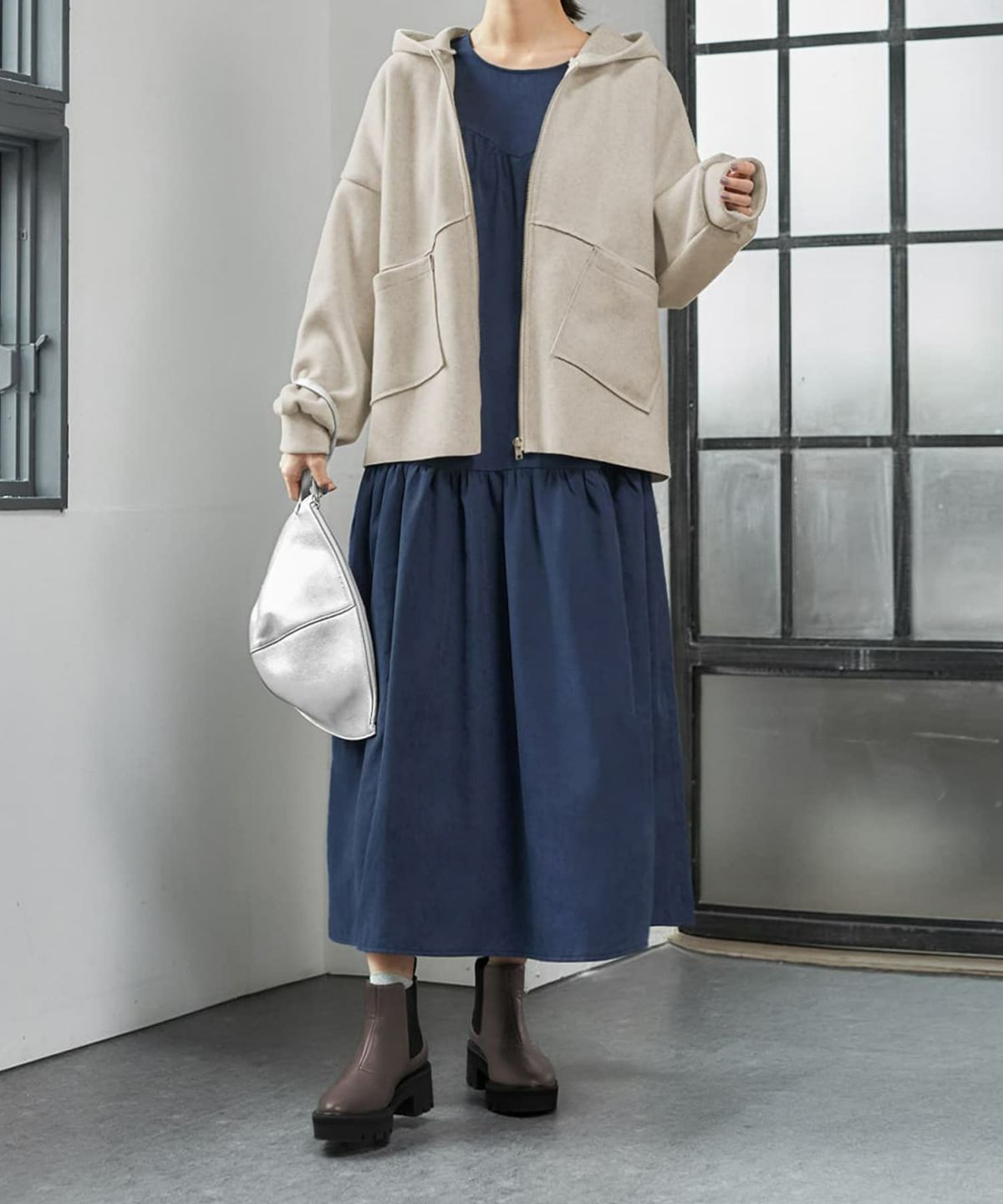 着用イメージ 166cm 着用サイズ 02 ネイビー