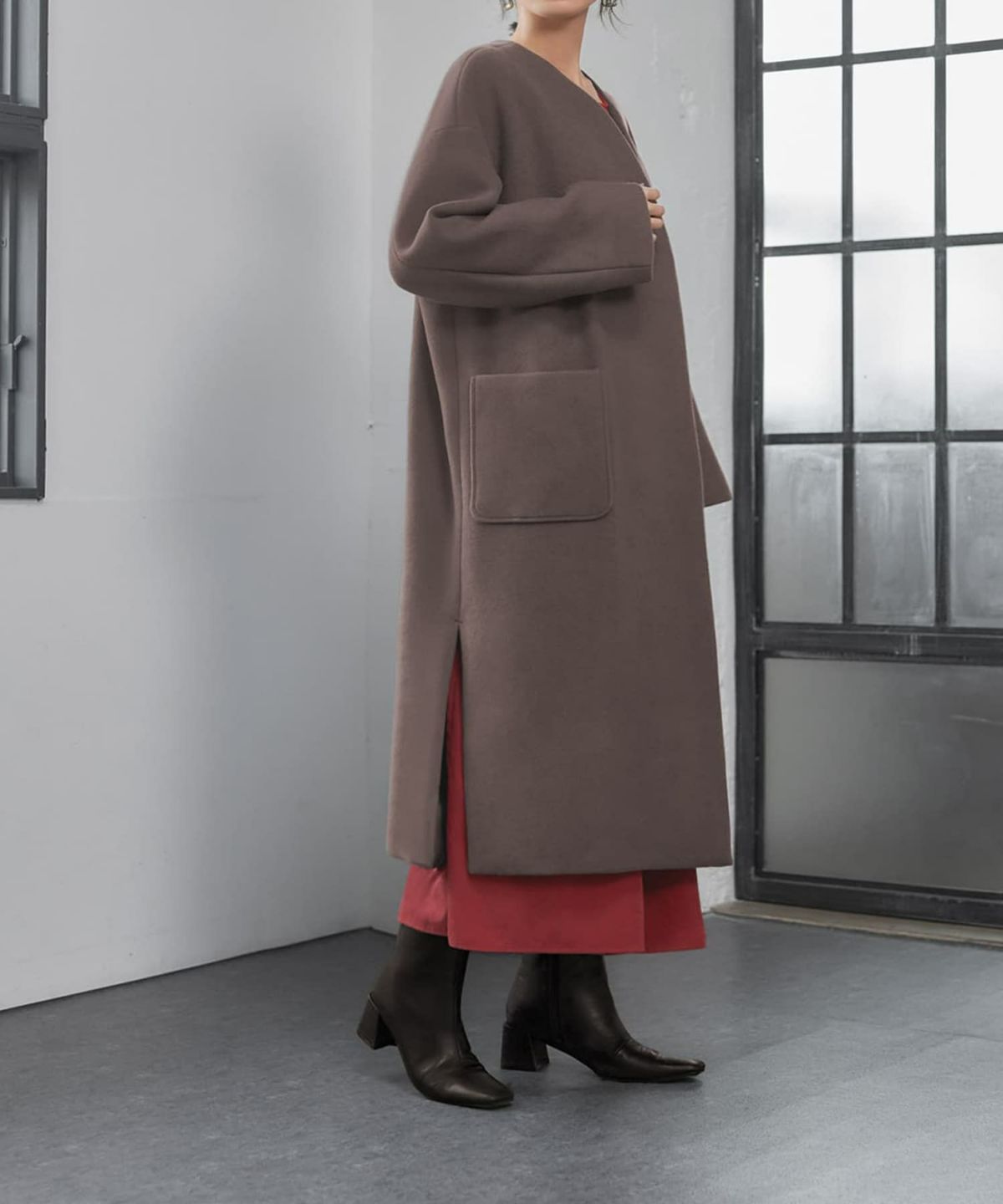 着用イメージ 166cm ココア