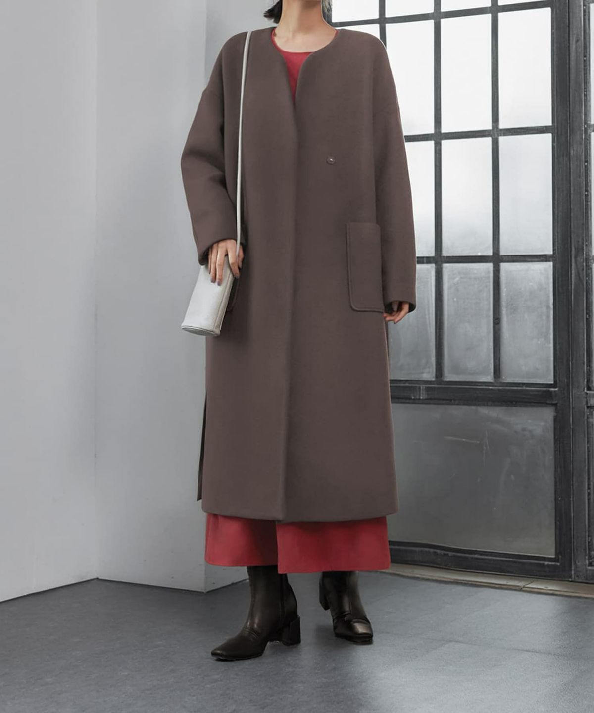 着用イメージ 166cm ココア
