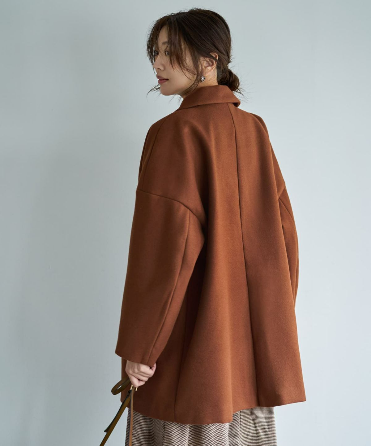 着用イメージ 166cm ブラウン