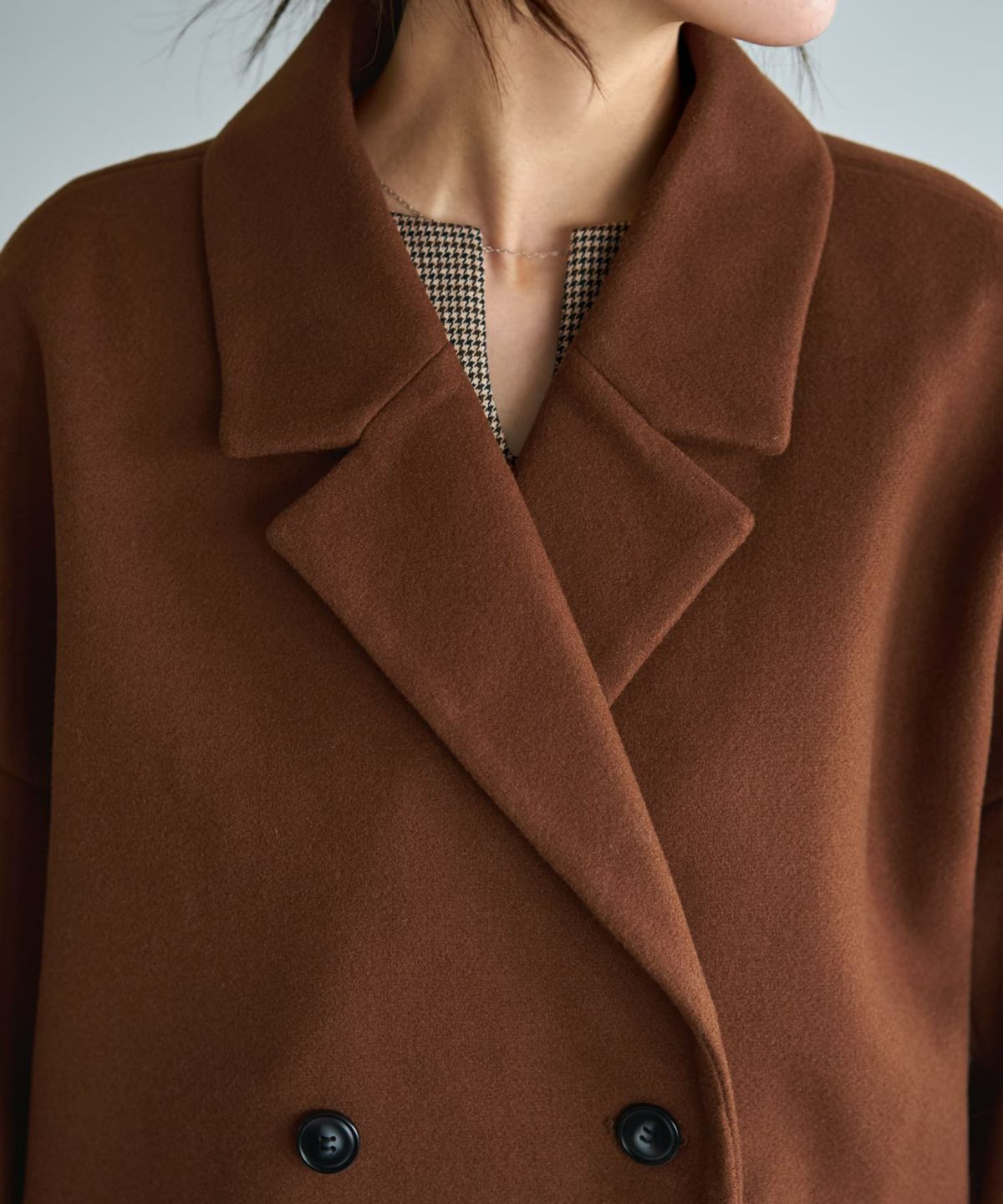 着用イメージ 166cm ブラウン