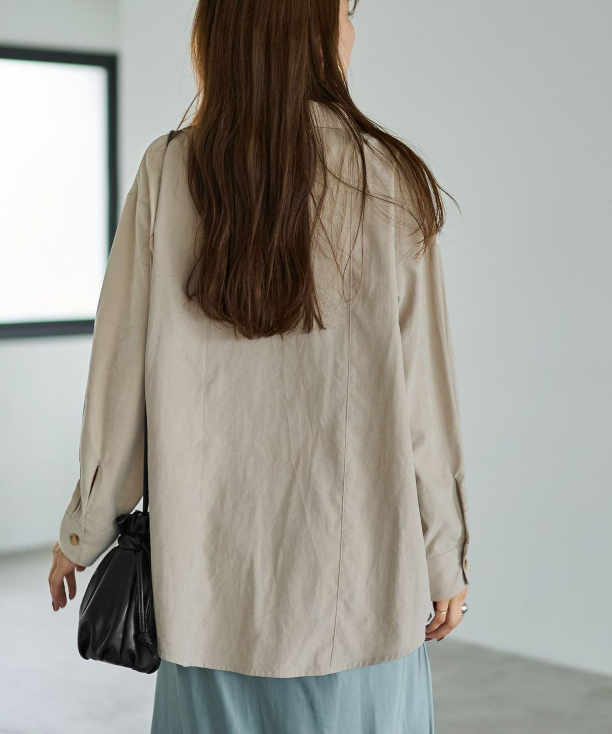 着用イメージ 166cm ライトベージュ