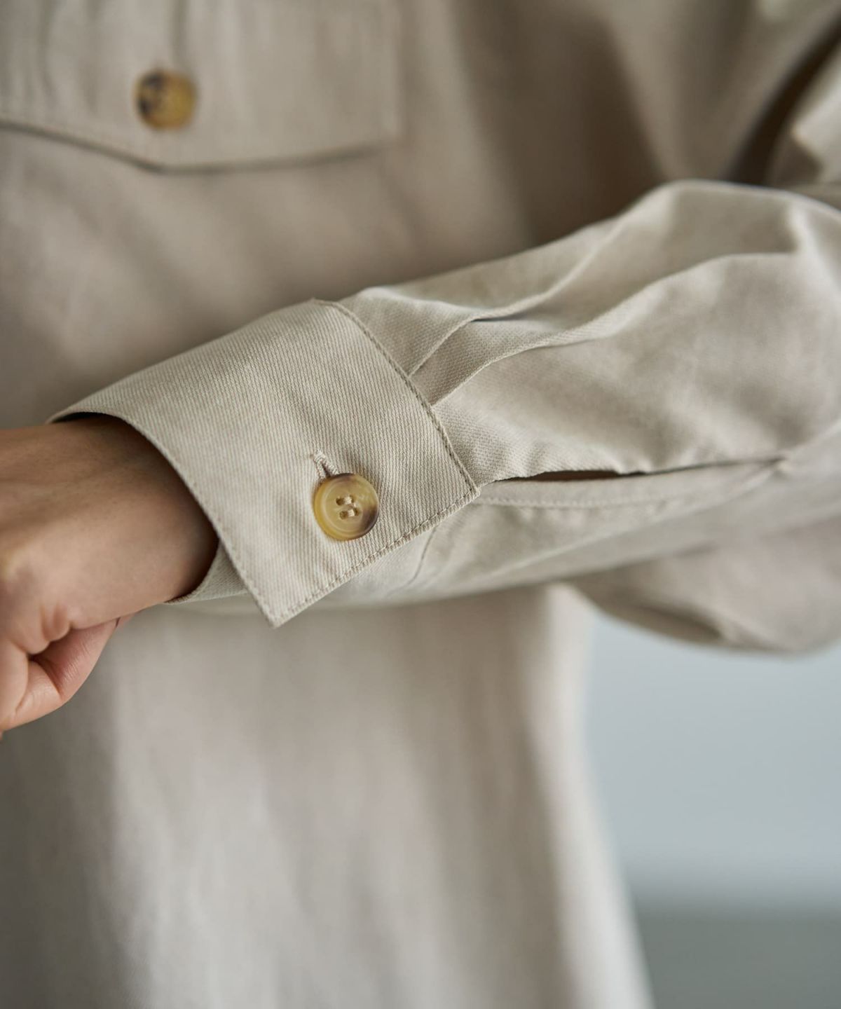 着用イメージ 166cm ライトベージュ