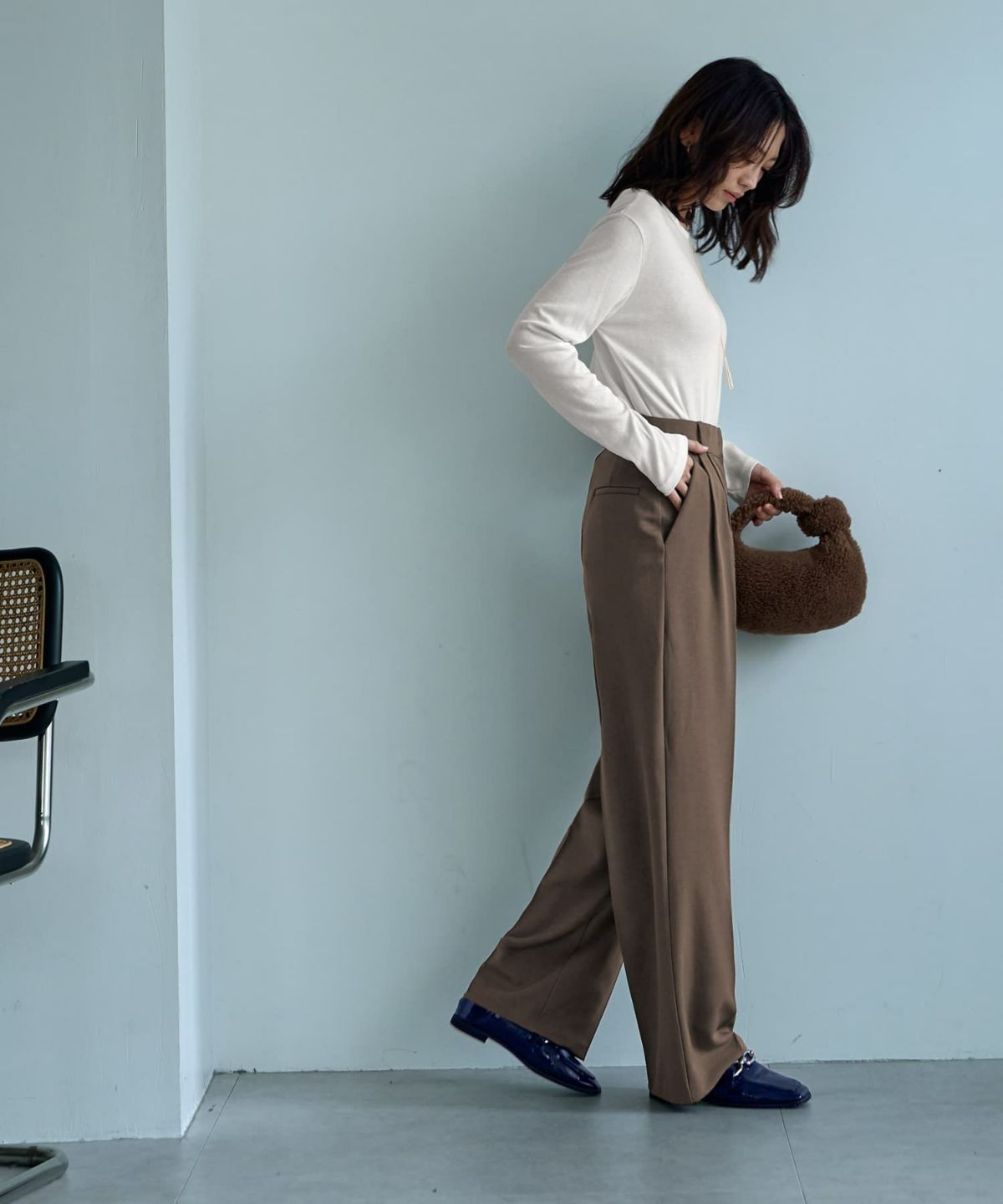 着用イメージ 166cm Sサイズ カーキ