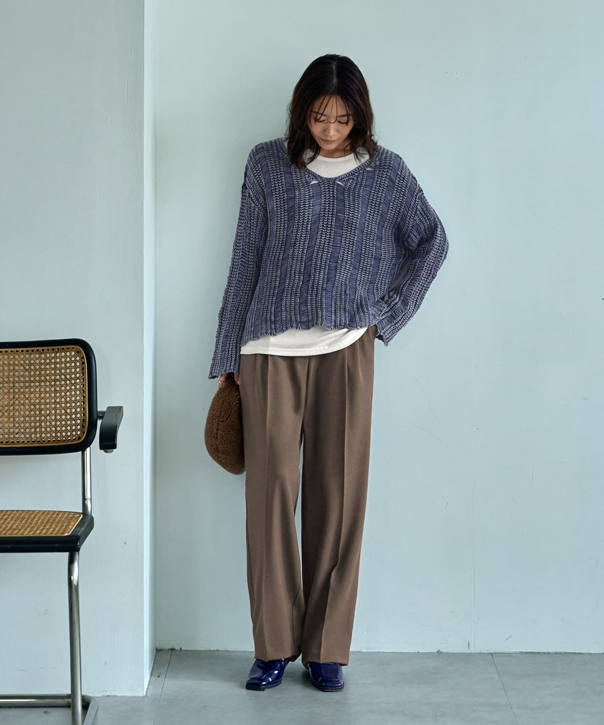 着用イメージ 166cm Sサイズ カーキ