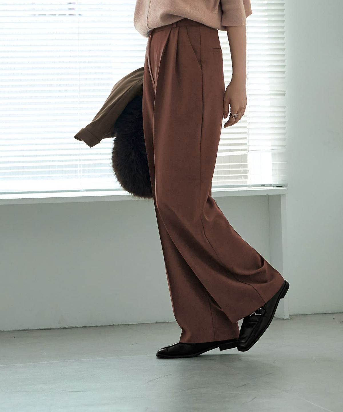 着用イメージ 166cm Sサイズ ブラウン