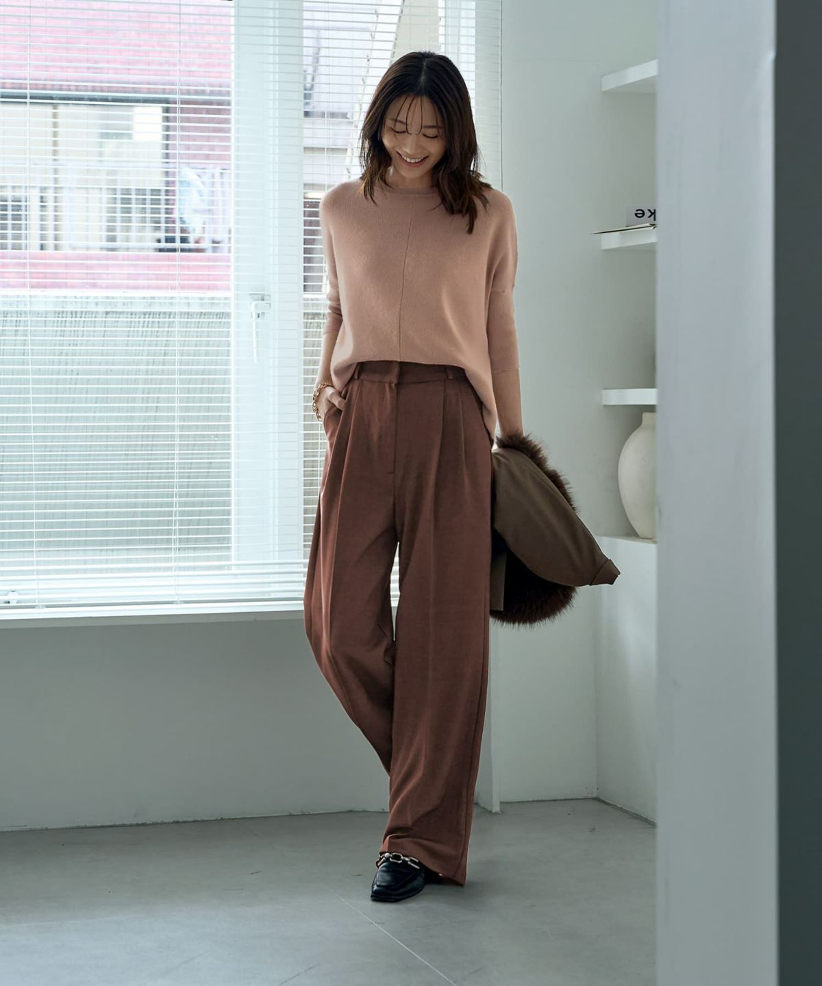 着用イメージ 166cm Sサイズ ブラウン